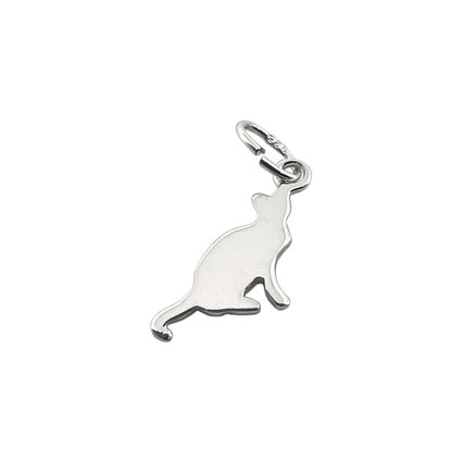 10mm Cat Charm Sterling Silver
