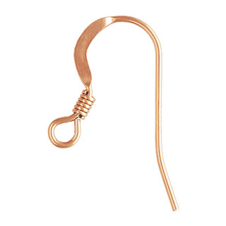 Rose Gold Filled Flat Fish Hook Earring