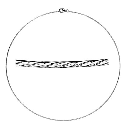 Sterling silver wire discount choker