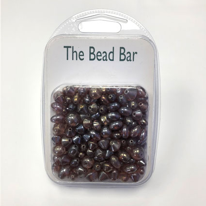100g Glass Beads Mix Lustre Light Purple