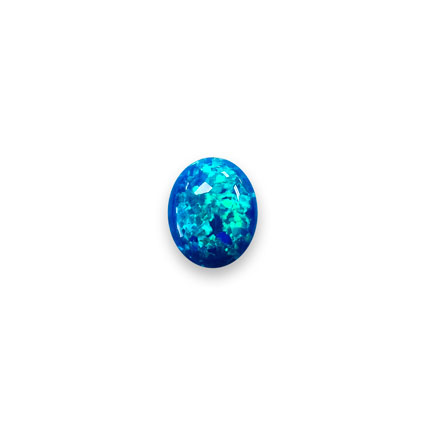 10x8mm Lab-Grown Opal Cabochons: Pacific Blue