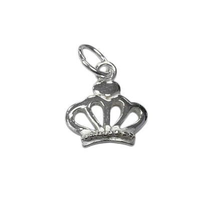 10mm Crown Charm Sterling Silver