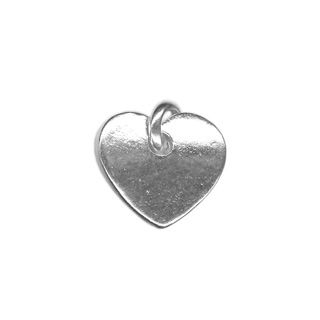 10mm Flat Heart Charm SP