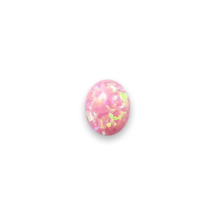 10x8mm Lab-Grown Opal Cabochons: Pink Opal