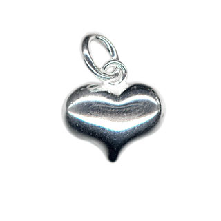11mm Fancy Heart Charm Sterling Silver