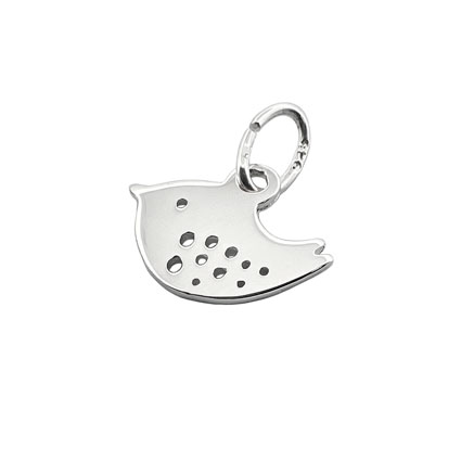 12mm Birdie Sterling Silver Charm
