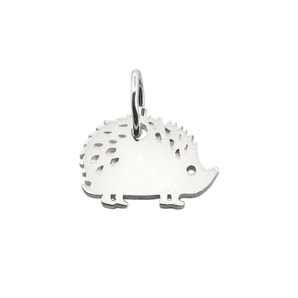 12mm Hedgehog Charm Sterling Silver