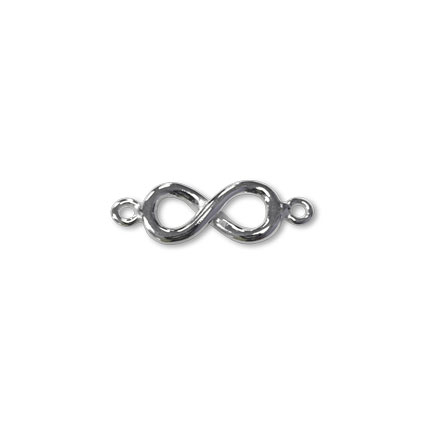 12mm Infinity 2-hole Link Sterling Silver