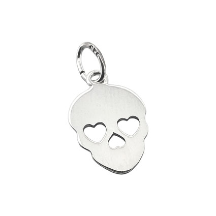 12mm Sugar Skull Charm Sterling Silver