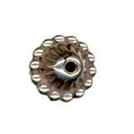 12x8mm Saturn Bicone Beads Antq. Silver