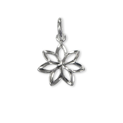 13mm Lily Pendant Sterling Silver