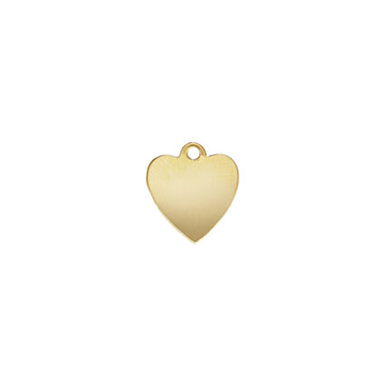 14mm Heart Charm Gold Filled