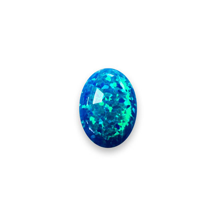 14x10mm Lab-Grown Opal Cabochons: Pacific Blue