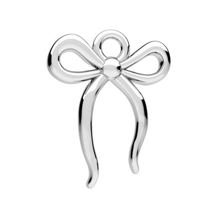 14mm Bow Charm Sterling Silver