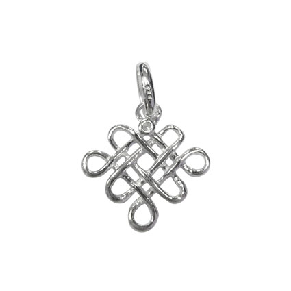 14mm Infinity Knot Pendant Sterling Silver