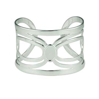14x10mm Bangle Silver Plated