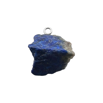 15-20mm Raw Lapis Lazuli Gemstone Pendant Sterling Silver