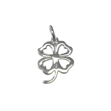 15mm 4 Leaf Clover Pendant Sterling Silver