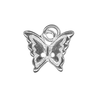 15mm Butterfly Charm Silver Plated