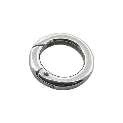 15mm Round Push Clasp Sterling Silver