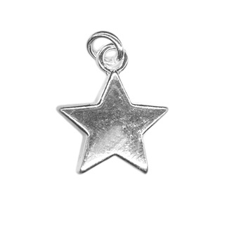 15mm Star Charm Silver Plated