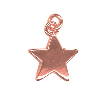 15mm Star Charm Rose Gold Plated