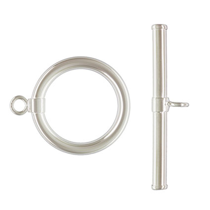 15mm Tubing Toggle Clasp Sterling Silver