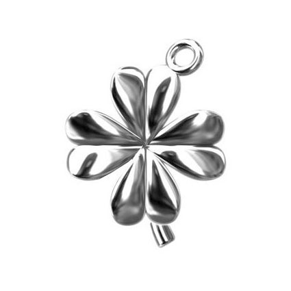 12mm Lucky Clover Charm Sterling Silver