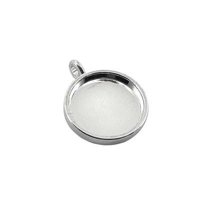 16mm Light Pendant Base Setting Silver Plated