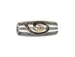 17.5x7mm Oval w/Swirl Beads Antq. Silver