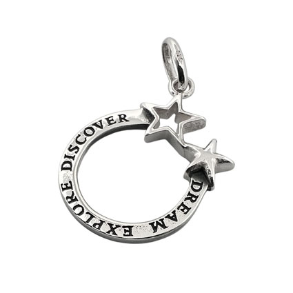 17mm Dream Explore Star Sterling Silver Pendant
