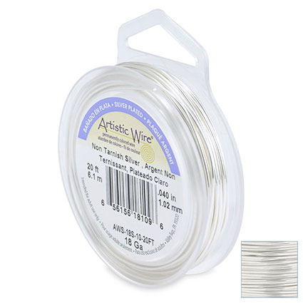 18ga(1.0mm) Artistic Wire 6m: Tarn-Resist Silver
