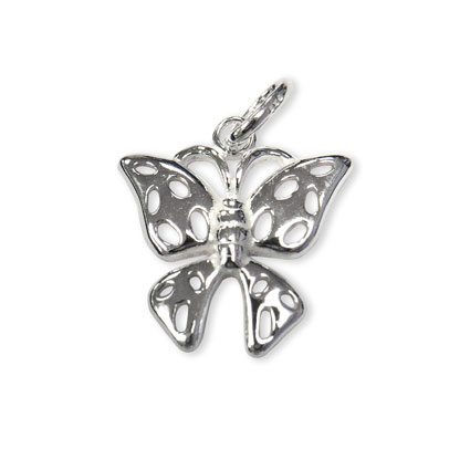 18mm Butterfly Pendant Sterling Silver