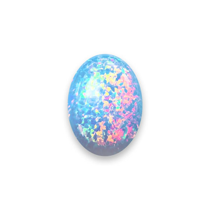 18x13mm Lab-Grown Opal Cabochons: Cornflower Blue
