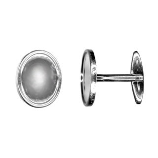 18x13mm Cufflinks Silver Plated
