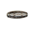 18x7mm Oval w/Star Beads Antq. Silver