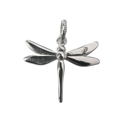19mm Dragonfly Pendant Sterling Silver