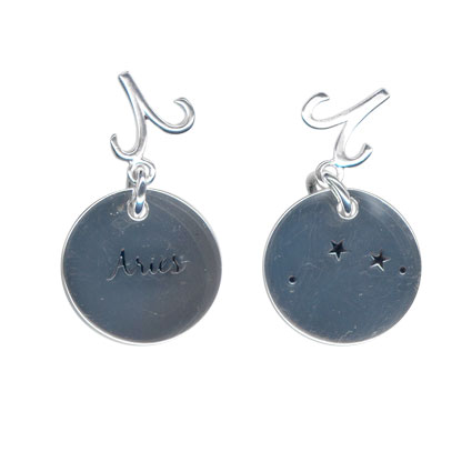16mm Aries Zodiac Pendant Sterling Silver