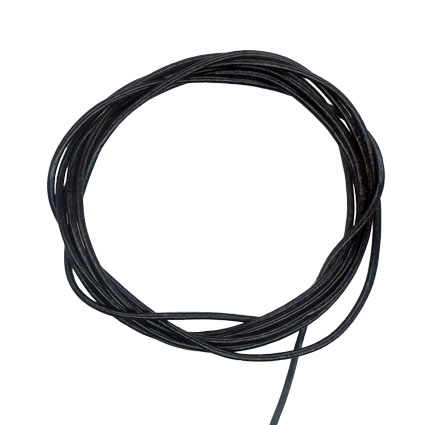 1mm Premium Leather Cord BLACK 1m Strips