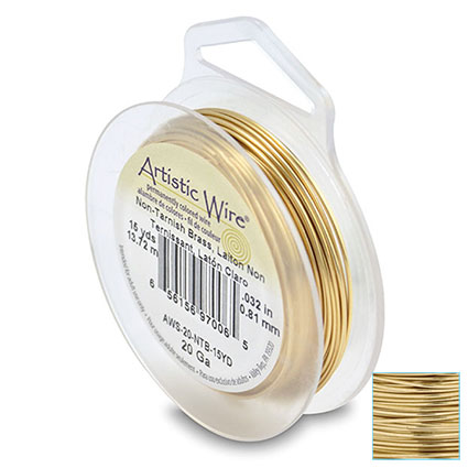 20ga(0.8mm) Artistic Wire 13.7m: Tarn-Resist Brass