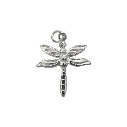 20mm Dragonfly Charm Sterling Silver