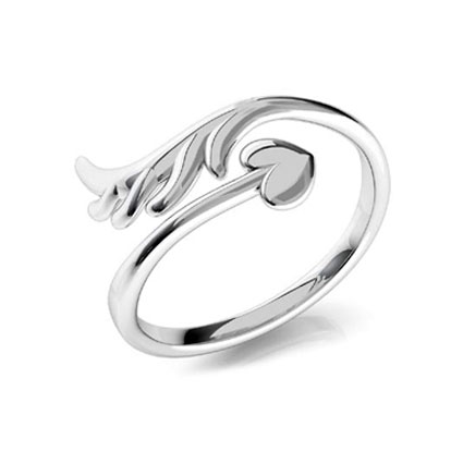 19mm Heart Arrow Adjustable Ring STS