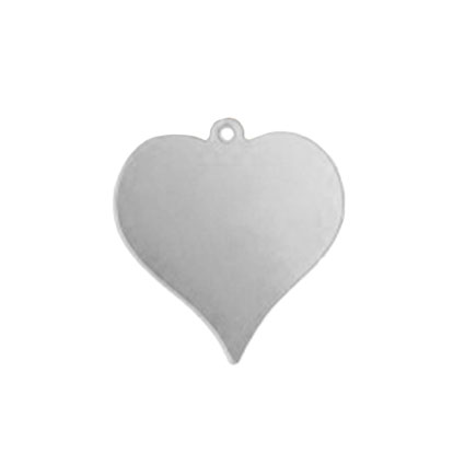 ImpressArt 20mm Heart Tag Aluminium