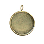 20mm Brass base Pendant Setting Ant.Brass