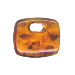 20x24x7mm Amber Pendant w/Large Hole