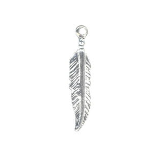 20x5mm Sm. Feather Pendant Charm SP