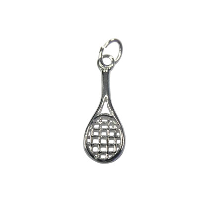 21mm Tennis Racket Charm Sterling Silver
