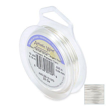 22ga(0.6mm) Artistic Wire 9m: Tarn-Resist Silver