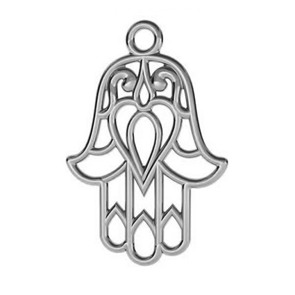 22mm Hamsa Charm Sterling Silver