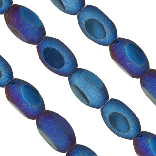 23x12mm Oval Asteroid Glass Bead 8